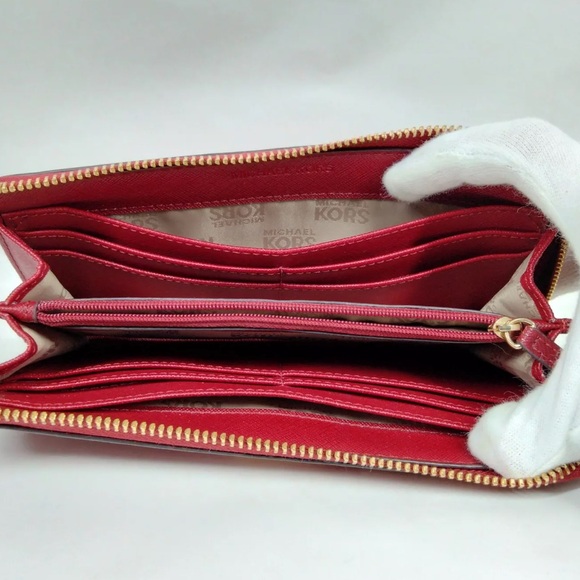 YOU GET 3 Michael Kors Long Wallet Set of 3 Blk, yellow & red like new - Picture 9 of 17